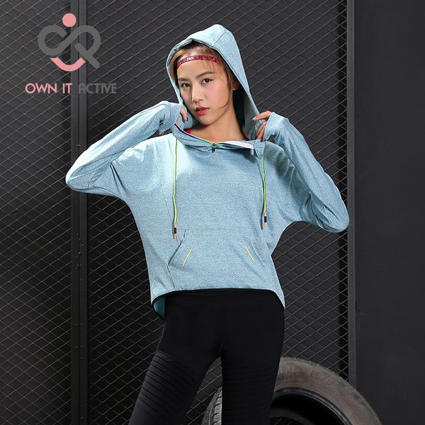 

fitness sportswear women sports running shirt long sleeve quick dry yoga wear training fitness hooded jacket p249, White;red