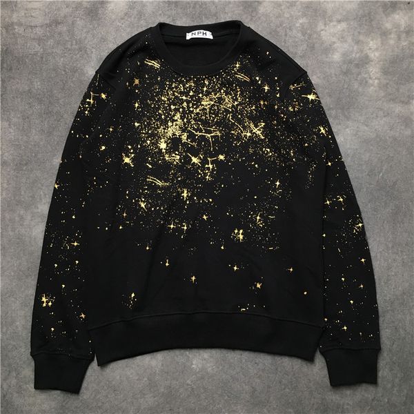

19ss france italy new fashion constellation print pullover cotton men women mens hoodies sweatshirts, Black