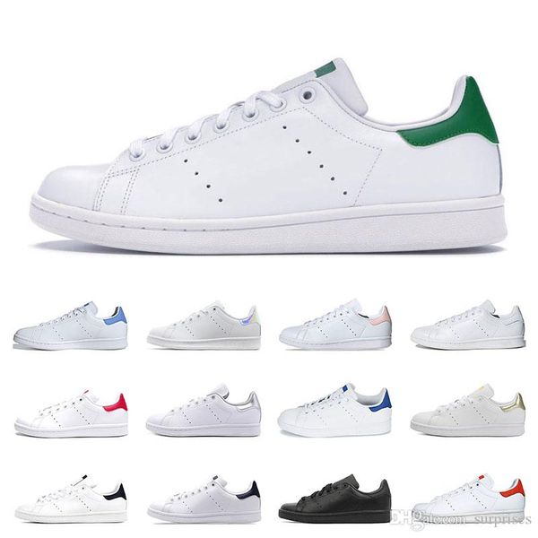 

new smith men women flats sneakers green black white navy red rainbow stan mens fashion leather shoe outdoor casual walking size 36-45