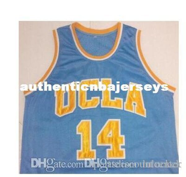 

a+ custom men's #14 zach lavine college basketball jerseys embroidery jerseys, Black;blue
