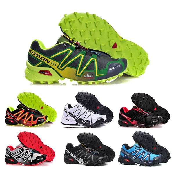 

Solomon Speedcross 3CS III zapatos hombre Mens Sport Sneakers Black White green red Yellow athletic New Running Shoes Size 40-46