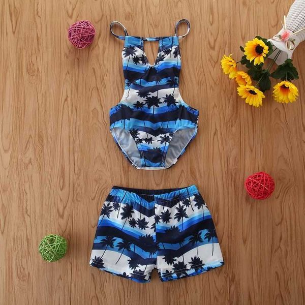 

baby girl one piece swimsuit print swimwear strap sunsuit summer beachwear outfit/ little girls boys quick dry beach print short, Black