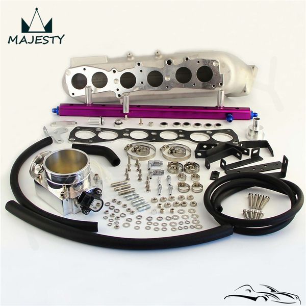 

intake manifold+90mm throttle body w/tps+fuel rail for s*upra 2*jzgte j*80