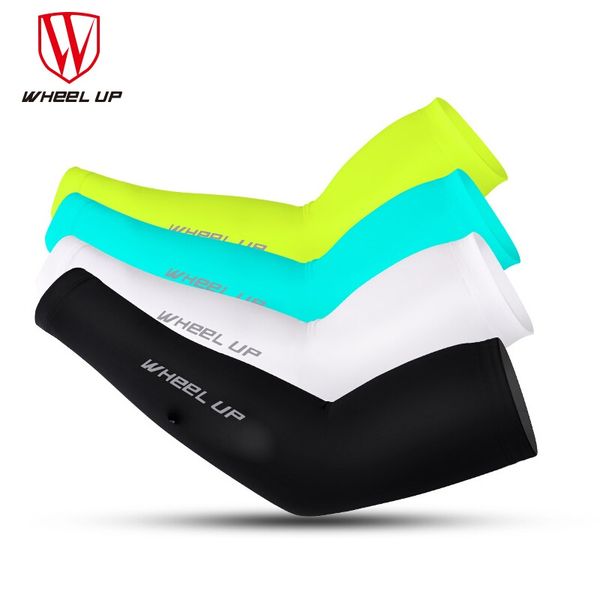 

wheel up breathable quick dry anti uv cycling arm sleeves for bicycle bike running basketball oversleeve arm warmers men woman, Black