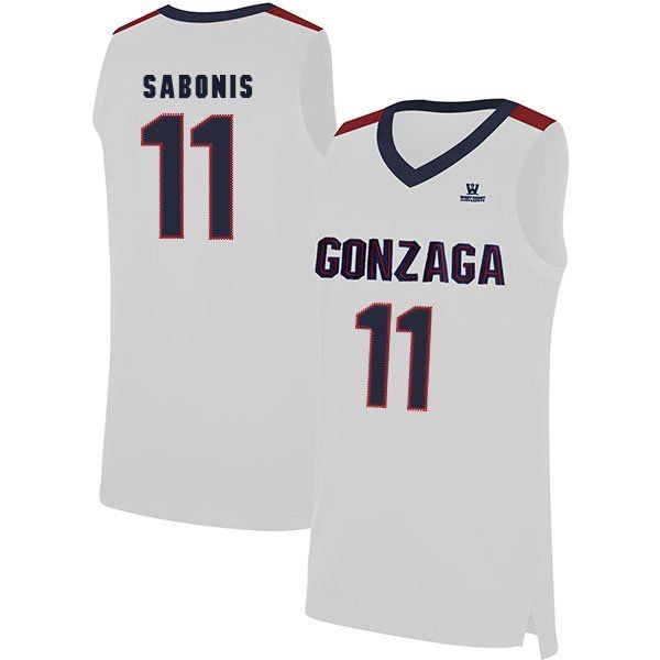 

domantas sabonis stitched youth gonzaga bulldogs white navy black custom any name and number college basketball 2020 new jersey