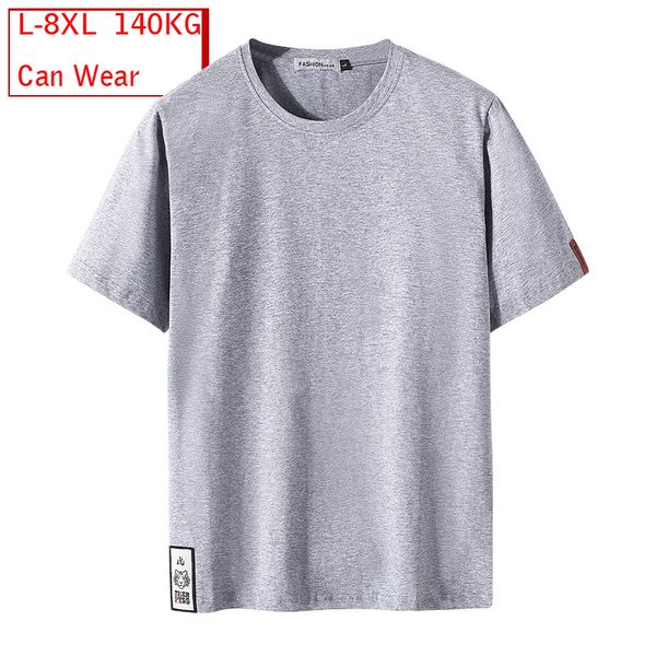 

cotton sports short-sleeved t-shirt fat 140kg can wear -8xl man sport loose fat round neck sports men's 2020 summer men, Black;blue