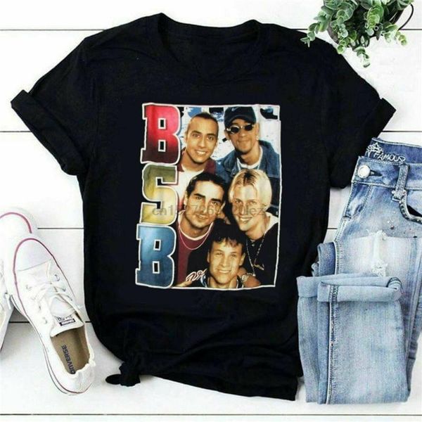 

bsb backstreet boys vintage 90s music fan t shirt black хлопок мужчины s-3xl печать tee shirt, White;black