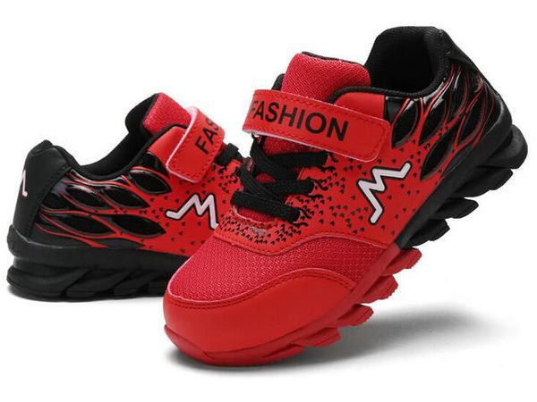 

Джефф тапки большие дети Мода черный красный Повседневная обувь Удобная сетка Ве