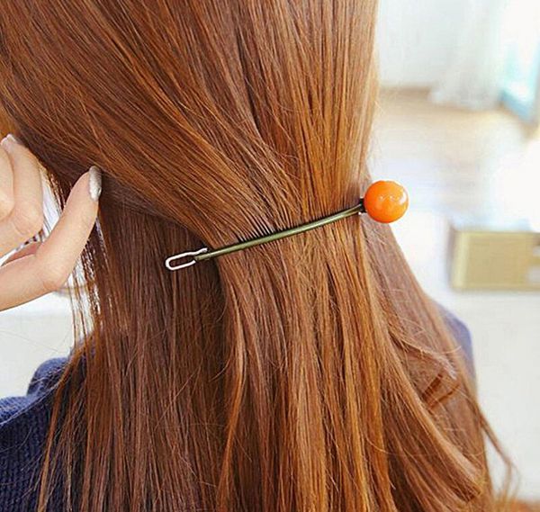 2019 Cream Candy Color Ball Hair Clip Korean Headwear Hair