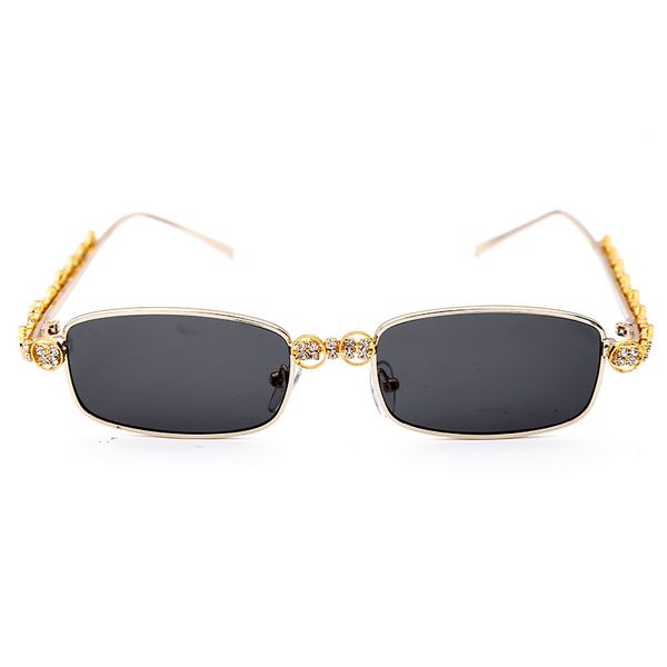 Großhandel – Damen-Sonnenbrille, kleine Box, quadratisch, seriell, Strass-Brille, Luxus-Trend, Metall-Diamant-Brille, heißer Verkauf, Persönlichkeit