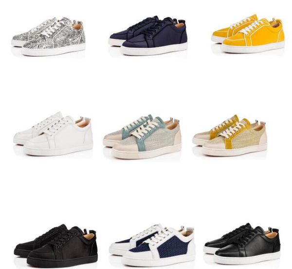 

12 color leather tyle fa hion rantulow orlato men 039 women 039 junior ca ual flat brand lowred bottom neaker hoe with box du t