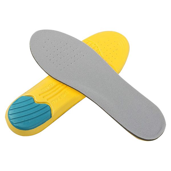 

1pair reusable foot care memory foam insoles can be cut men women outdoor deodorize mountaineering sports ortc shoe pad, Black