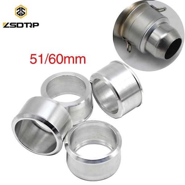 

zsdtrp motorcycle 60mm to 51mm aluminum exhaust adapter reducer connector pipe for 60mm exhaust
