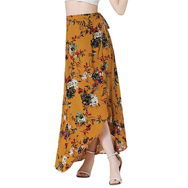 

лето богема женской шифоновое новой повелительницы half long big match все повседневный бич большие цветочные lady pendulum короткая юбка m1, Black