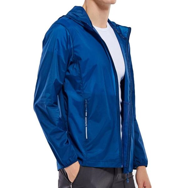 

cloudstyle men's clothing zipper hoodies solid color protection clothing stretch out -door rock climbing quick dry summer, Black