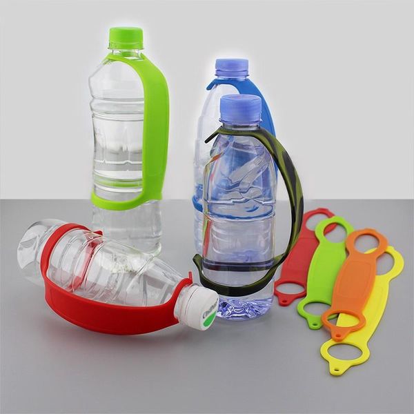 

silicone bottle handle belt cups lanyard kettle safety buckle rope sleeve camouflage portable outdoor camping gray black 2dsa c1