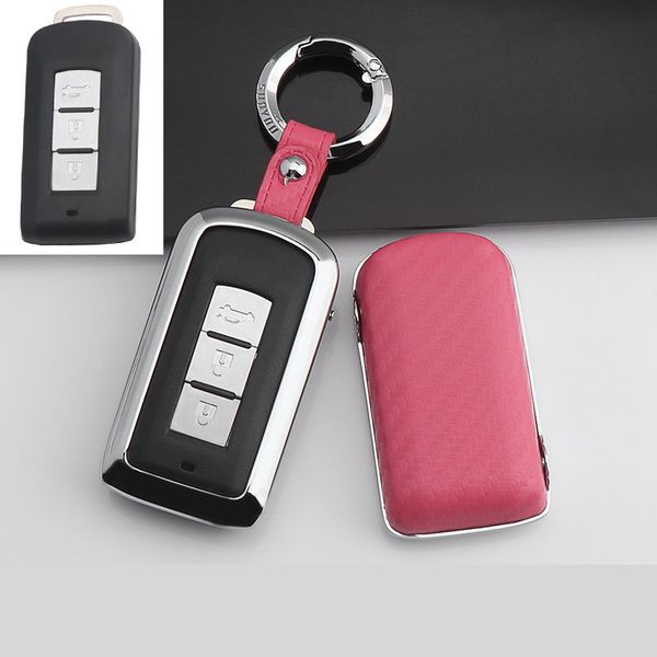 

zinc alloy car key case for mitsubishi outlander lancer ex asx colt grandis pajero sport car accessories interior keychain