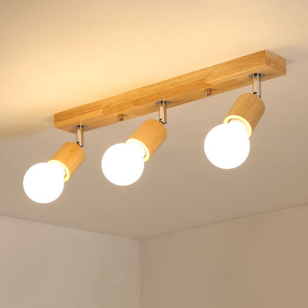 2019 Surface Mounted Wooden Ceiling Lamp Modern Wood Led Spotlights For Living Room Dinning Room Aisle Corridor Lighting Fixture From Lightfixture