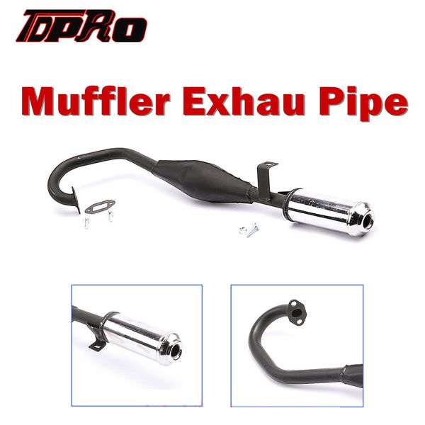 

tdpro 613mm motorcycle muffler exhaust pipe for 2 stroke 43cc 47cc 49cc mini motor quad dirt monkey pocket pit bike atv scooter