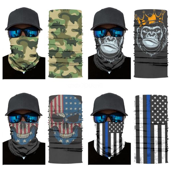 

y5z7t gridmask seamless masks magic skull skull scarf face outdoor skull scarf cycling riding versatile warm neckerchief halloween costum#39, Blue;black