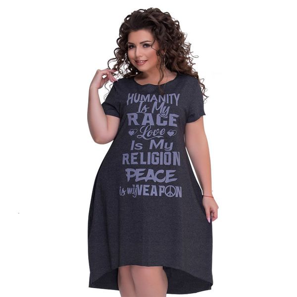 

womens clothing womens designer dress 6xl plus size women dresses letter print large size casual summer dress big size women loose party, Black;gray