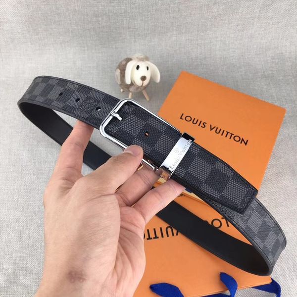 

Fashion hot new men and women belt gold and silver needle buckle classic plaid belt high quality