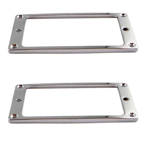 

2 pieces silver metal electric guitar pickup humbucker flat base mounting ring inside frame 4x4mm musical instrument accessory