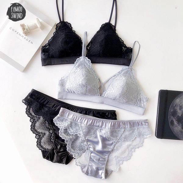 

cotton thin women embroidery underwear sets bra set 3 4 cup intimates bra brief push up set, Red;black