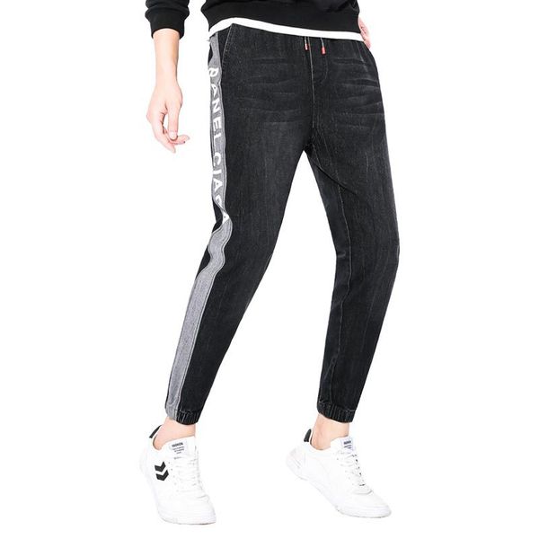 

men's jeans stretch jeans, and korean versions body trim leggings social spirits boys pants students men, Blue