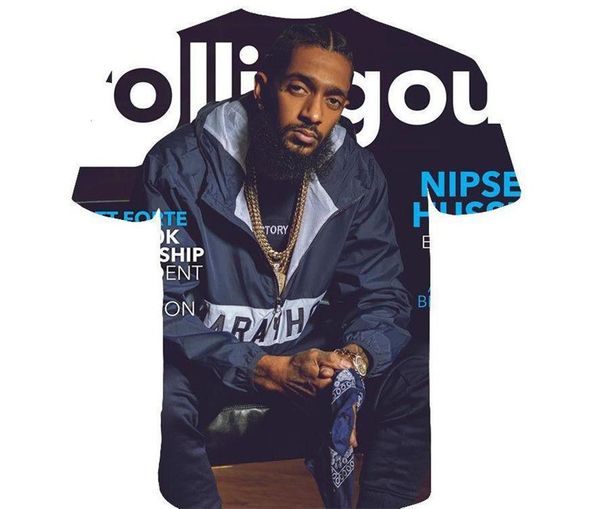 

mens summer nipsey hussle tshirts 3d printed designer hip hop rip tees casual short sleeved, White;black
