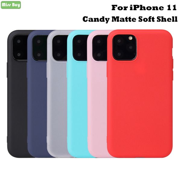 

candy color matte soft silicone phone case for fundas iphone 11 pro max shell coque for iphone 6 6s 7 8 plus x xs xr cover case wholesale