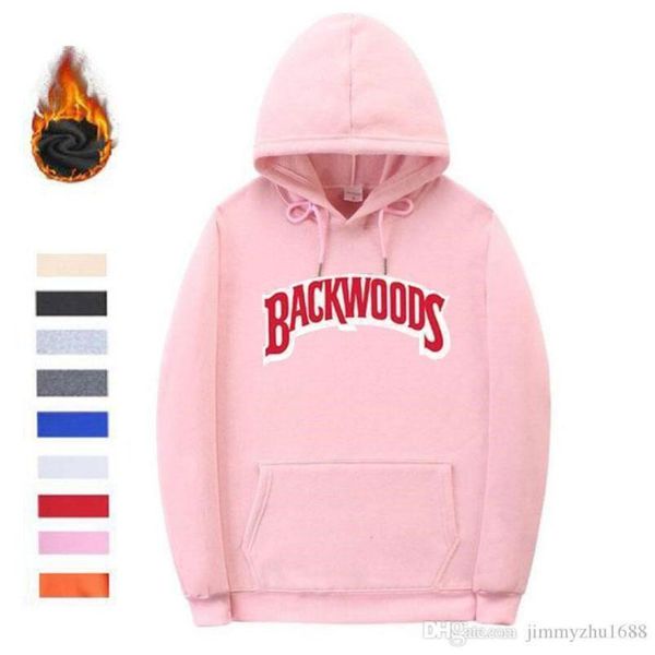 

the screw thread cuff hoodies streetwear backwoods hoodie sweatshirt bw men fashion autumn winter hip hop hoodie, Black
