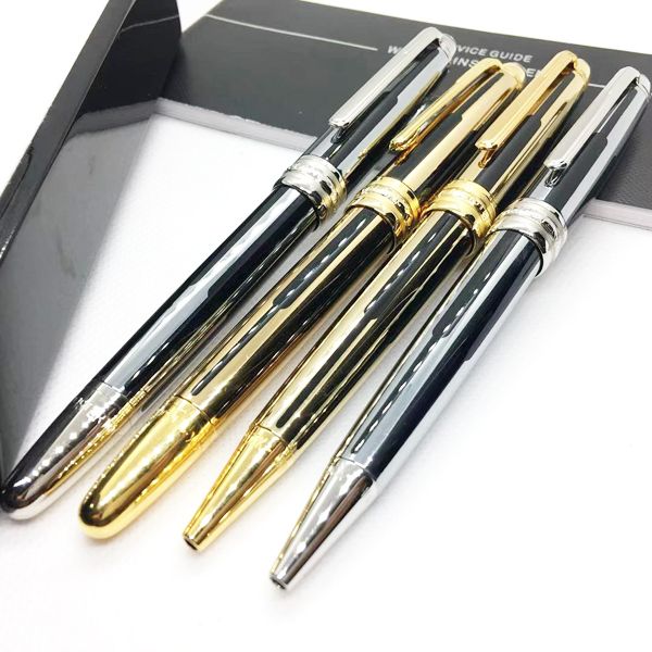 

m-163 m.stuck mbpen office school black-silver stripe and trim roller ball pen and ballpoint pen