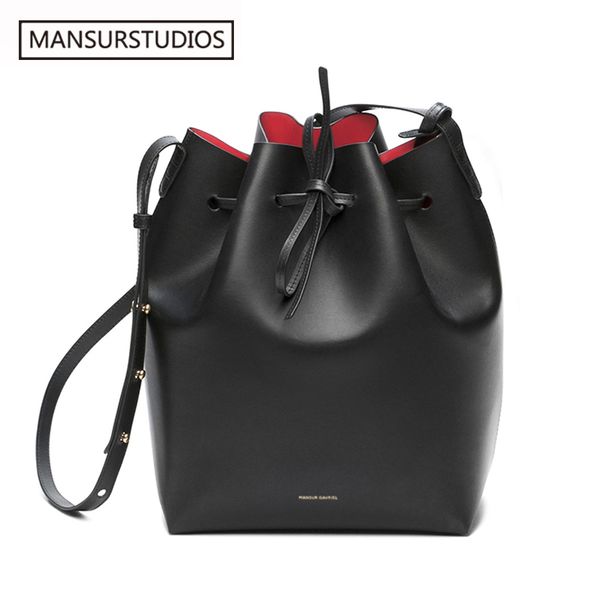 

mansurstudios bucket bag, mansur women real leather shoulder bag ladies leather crossbody bag, t200322