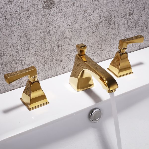 

widespread sink faucet modern hand wash filler mixer tap 3 holes solid brass deck mounted