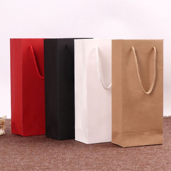 

27*11.5*7cm fashion kraft paper gift bag with handle wedding favor birthday party gift package garment clothes shopping bags
