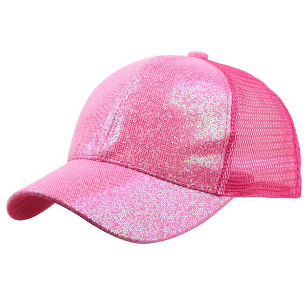 

women girl ponytail baseball cap sequins shiny messy bun snapback hat sun caps gorra beisbol, Blue;gray