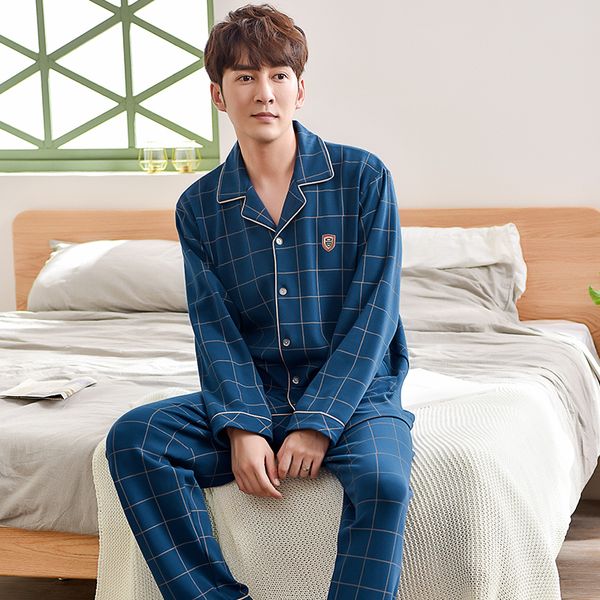 

j&q new cotton mens sleepwear pyjama homme pajamas men combinaison pyjama erkek pajama set pijama invierno hombre home wear, Black;brown