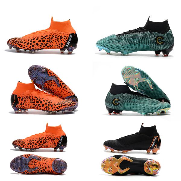 

новые mercurial superfly superflyx kj vi xii 360 elite ronaldo 6 12 cr7 fg водонепроницаемый высокие мужские женщины мальчики футбольные бут