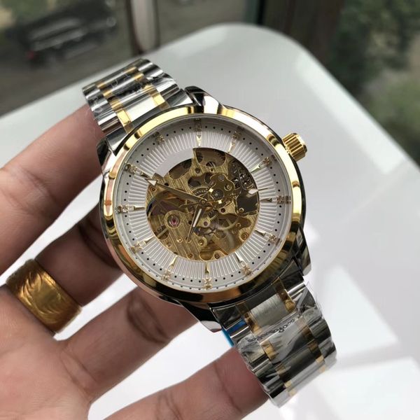 

44 мм бренд cr хронограф работает высокое качество нержавеющая сталь мужские топ роскошные часы для мужчин многофункциональные модные повсед, Slivery;brown