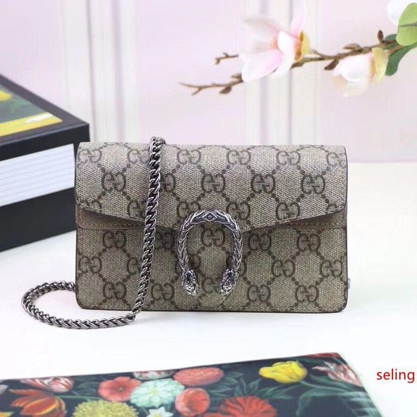 

celebrity design letter buckle embossing canvas mini shoulder chain bag genuine leather woman 476432 messenger bag