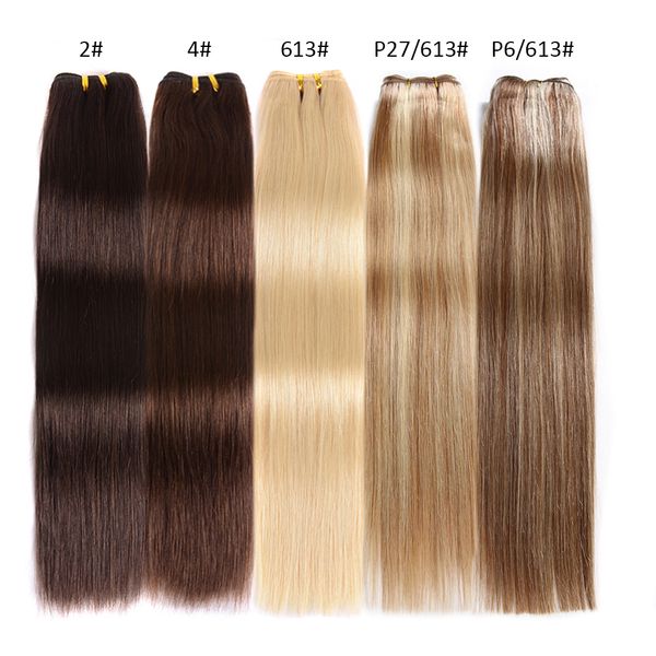 Dark Brown Medium Brown Light Brown Brazilian Virgin Hair 18 24