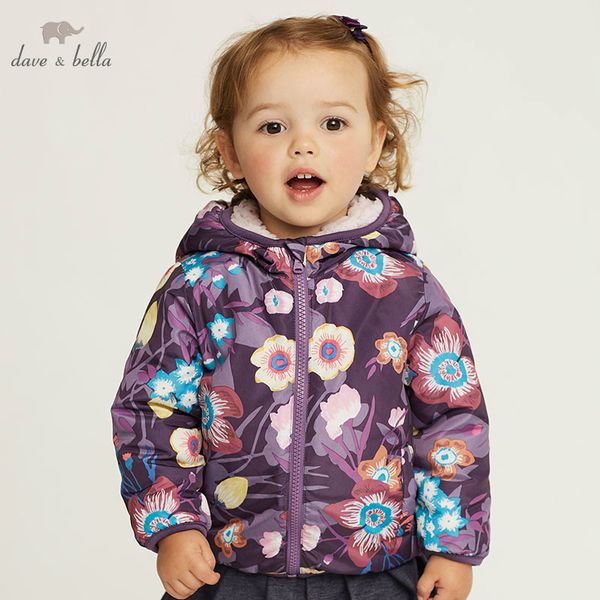 

db4258-c dave bella autumn infant baby girls fashion coat toddler girls print hooded coats children clothes, Blue;gray