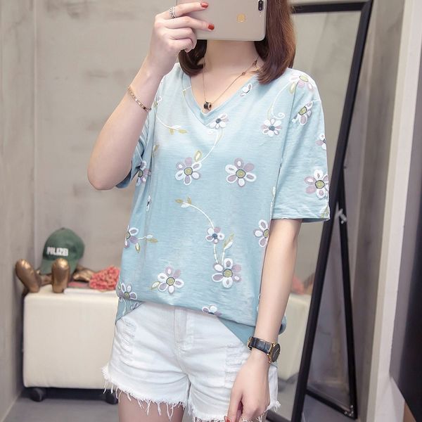 

mm plus fat plus size short-sleeved t- female summer 200 jin fat sister t-shirt belly cover base shirt, White