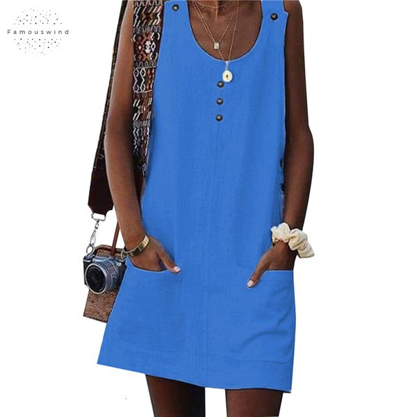 

button cap sleeve tank dress sleeveless pockets casual cotton dress summer beach sundress 2019 white a line dresses women ladies, Black;gray