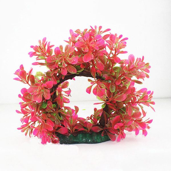 

1pcs fish tank underwater plant aquarium artificial plastic grass water plant aquarium flower door decor for fish playing