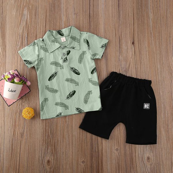 

multicolor 6color 1-4y toddler baby boys gentleman clothes dinosaur short sleeve t shirts + shorts 2pcs formal outfits, White