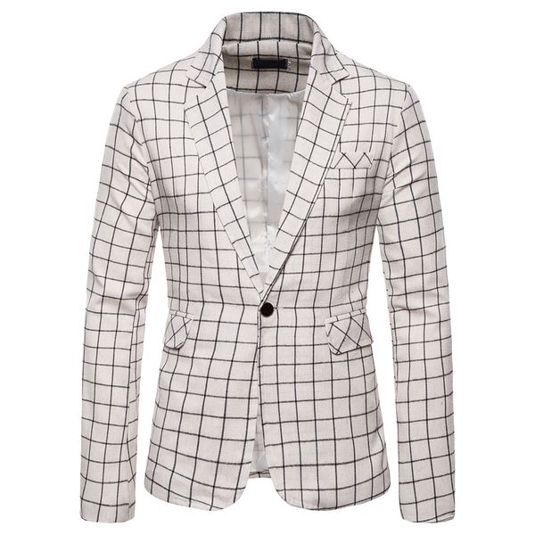 

mjartoria men's suit jacket solid color plaid wedding party coat coat suit jacket men's, White;black
