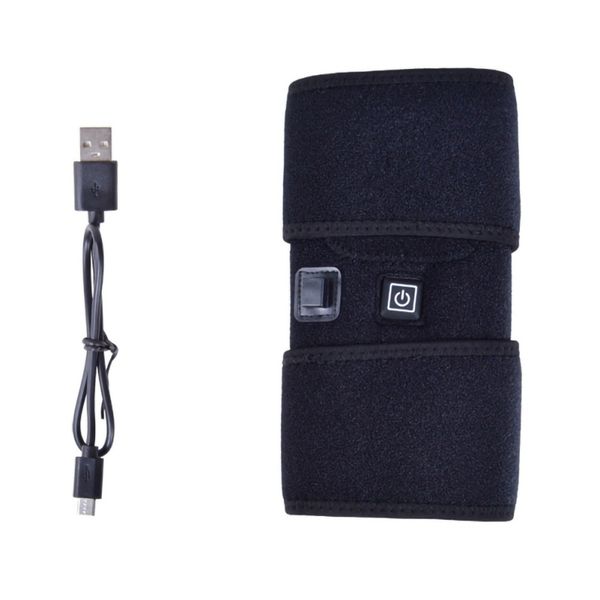 

rechargeable thermal knee heating pad gym cramp arthritis pain relief knee protection therapy wrap support sleeves 2020, Black;gray