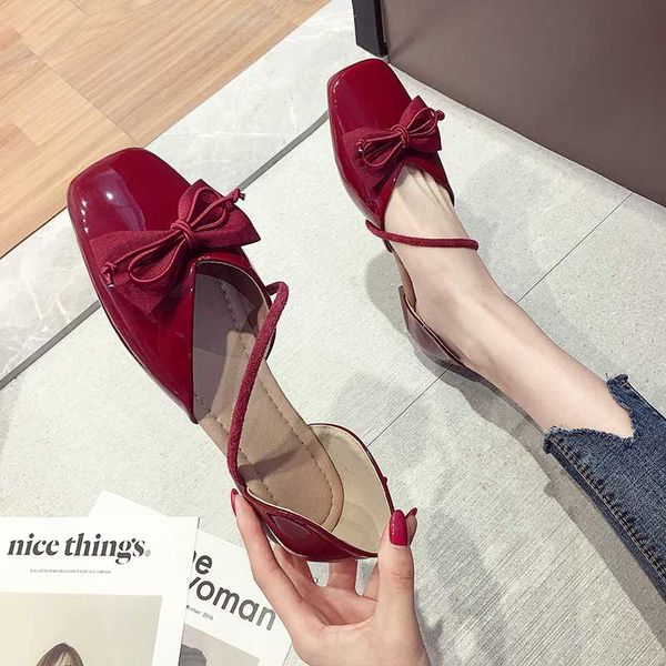 

shoes woman flats all-match 2020 fashion women's casual female sneakers bow-knot shallow mouth square toe dress modis new, Black